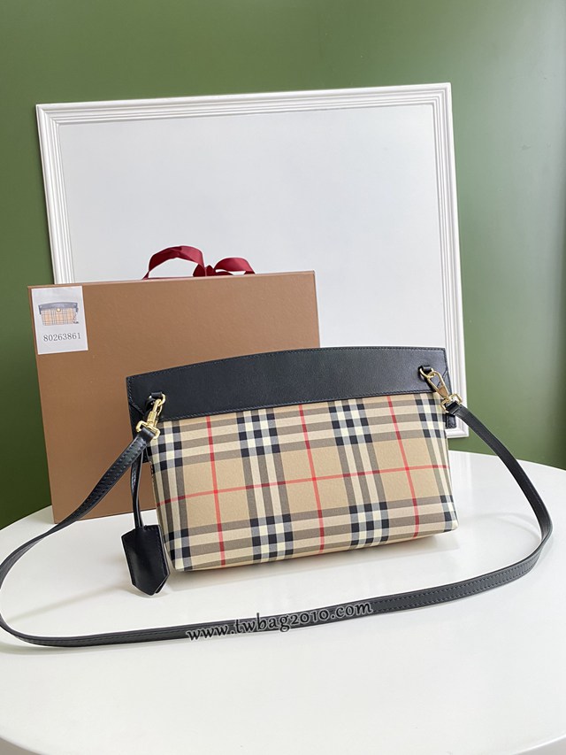 Burberry專門店新款Vintage復古格紋賽爾迪手袋 巴寶莉斜背手拿包款 yxb1314